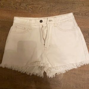 White blue jean shorts xs